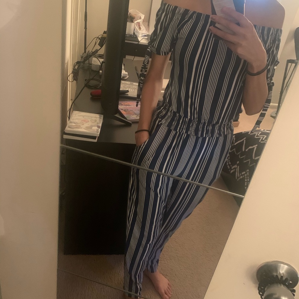 Striped jumpsuit